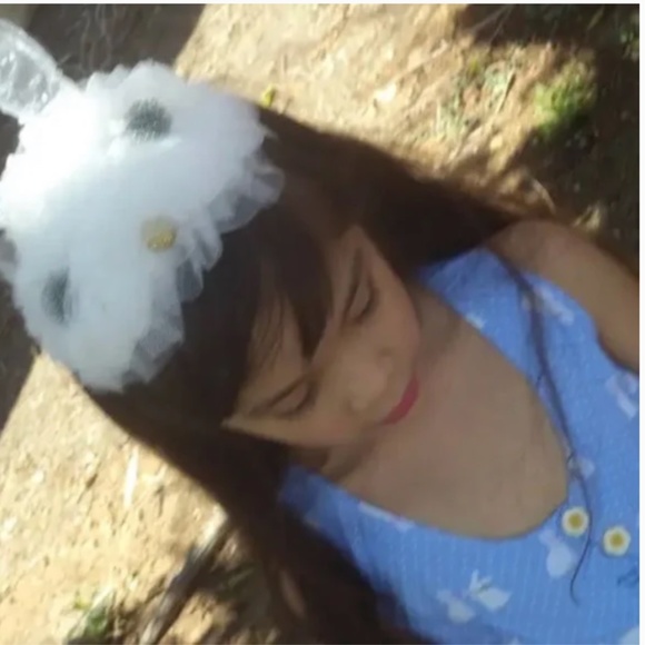 Pink Bunny Rabbit Ears Headpiece Headband Lace Beads Chiffon Ruffle main image 8